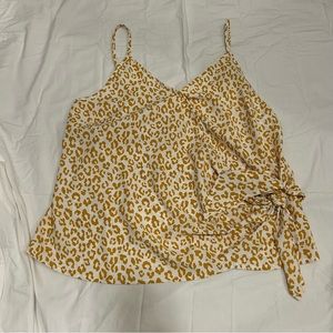 Blu Pepper Yellow Leopard Wrap Top